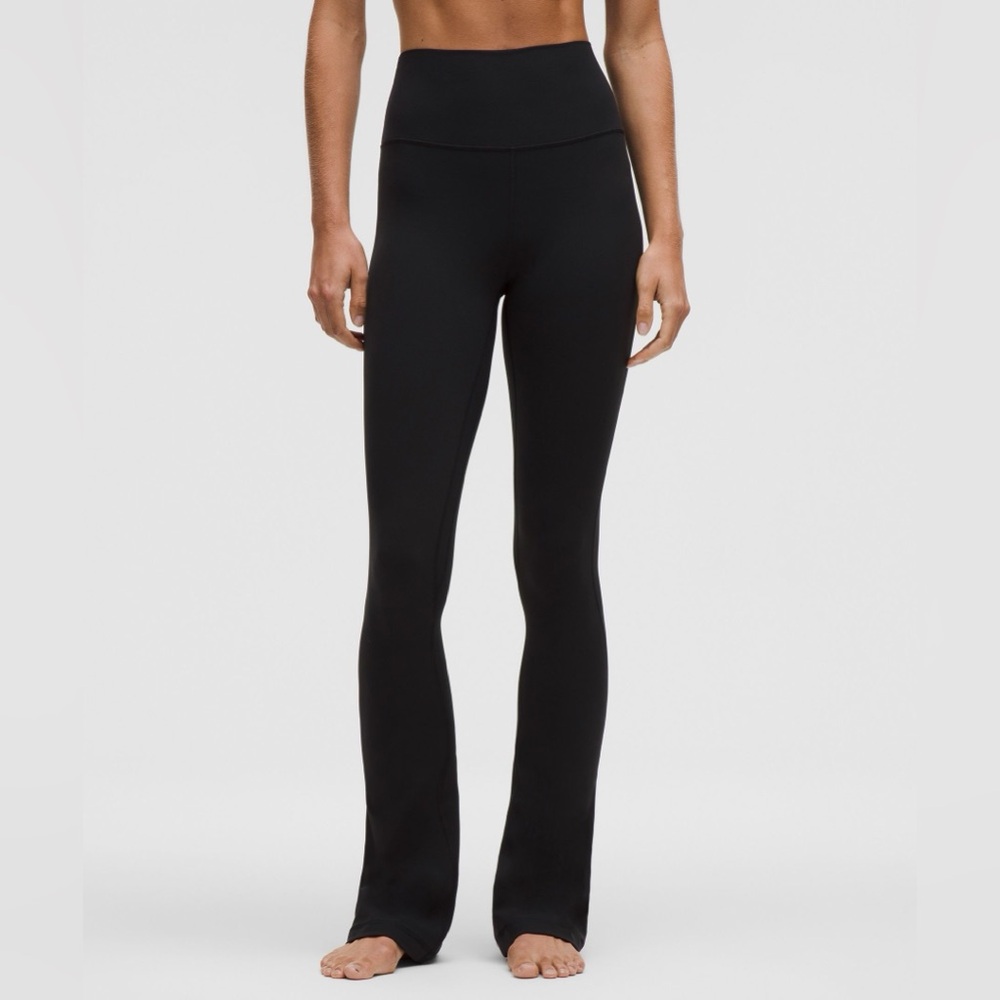 High-Waist Black Women's Flare Leggings